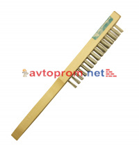 Корщетка с металлическим ворсом 6-ти рядная с деревянной ручкой AVTOPROM (А302-006) в Автопром