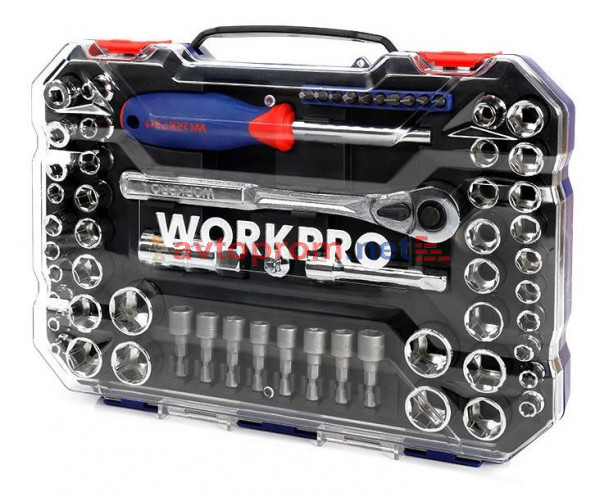 Набор инструмента метрический 63 предмета (WP202566) WORKPRO