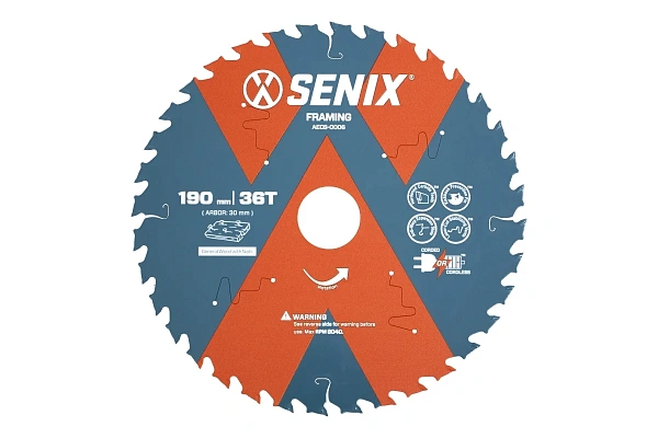 Диск пильный твердосплавный по дереву 190х30х36Т Senix AECS-0006