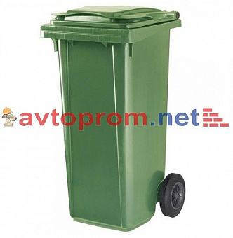 Мусорный контейнер 120л (зеленый), для бытовых отходов в Автопром