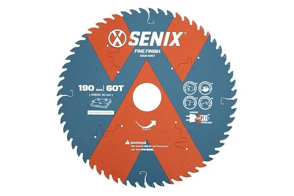 Диск пильный твердосплавный по дереву 190х30х60Т Senix AECS-0007