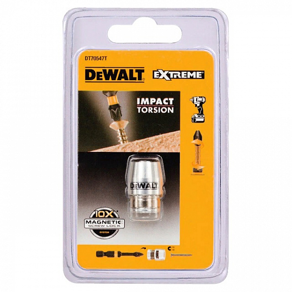 Адаптер магнитный для бит 50мм (1/4') DT70547T IMPACT Torsion DeWalt 